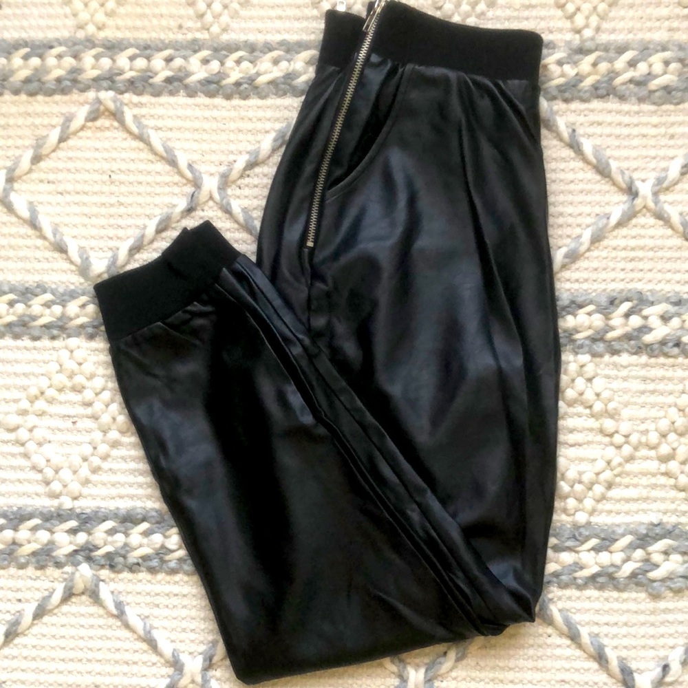 Forever 21 Faux Leather Joggers
